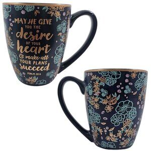 Christian Art Gifts May He Give You The Desire of Your Heart Ceramic Cup Mug